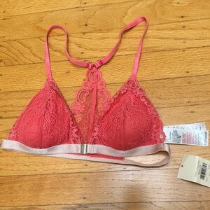 Topshop Coral Lace Bralette